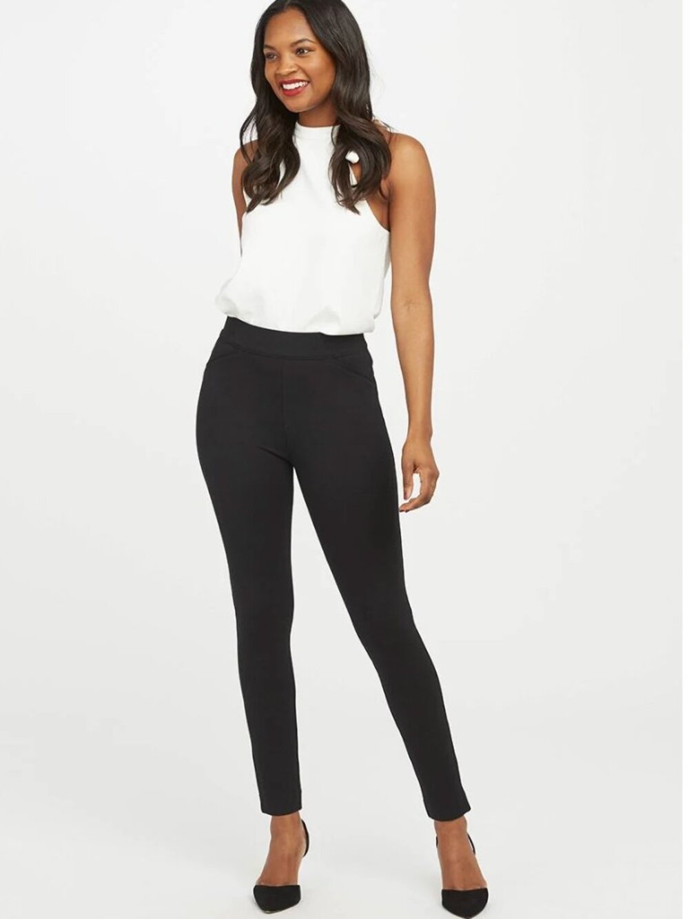 NWT SPANX The Perfect Pant Ankle Backseam Skinny Black M